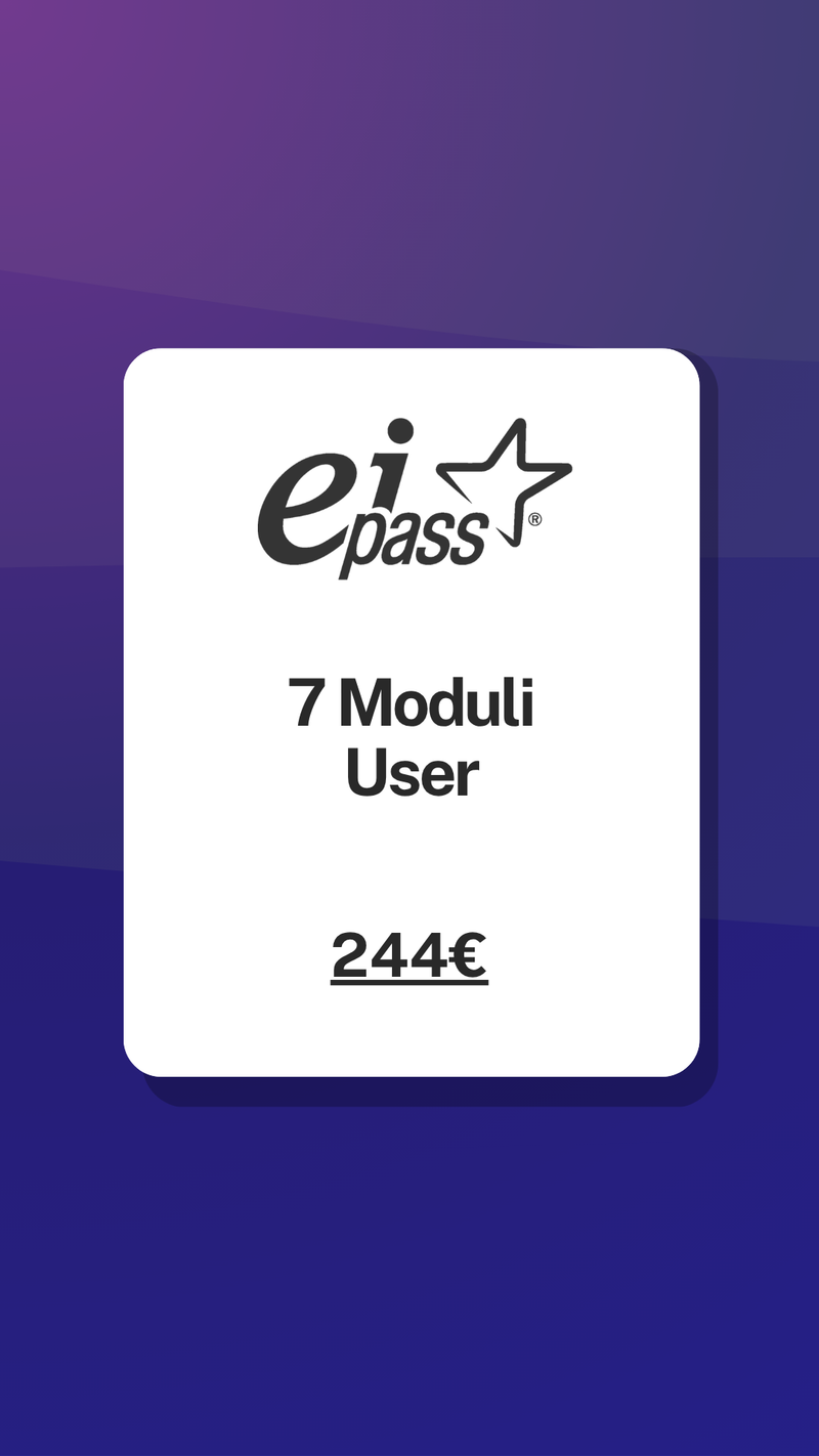 7 Moduli user certificazione EIPASS