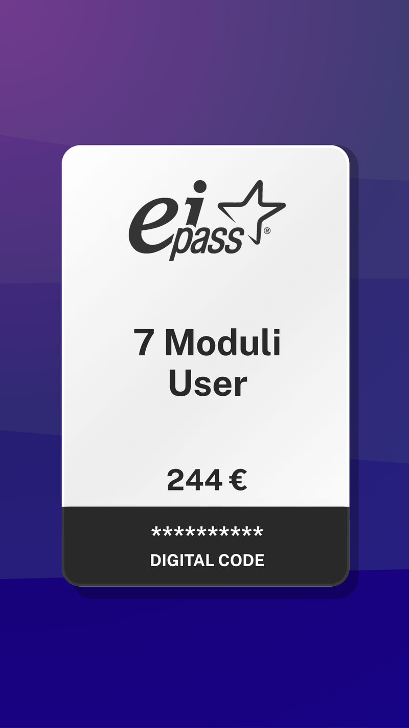 7 Moduli user certificazione EIPASS